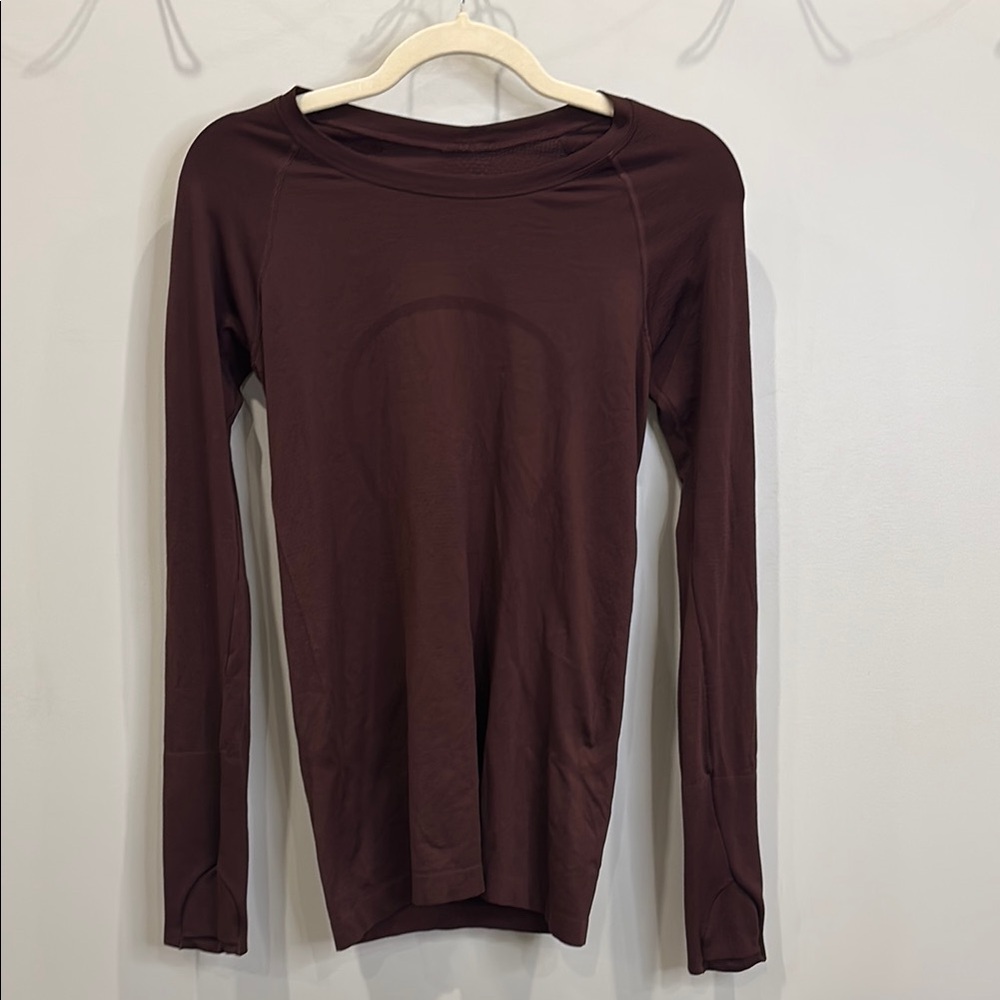 Women's Long Sleeve Top - maroon